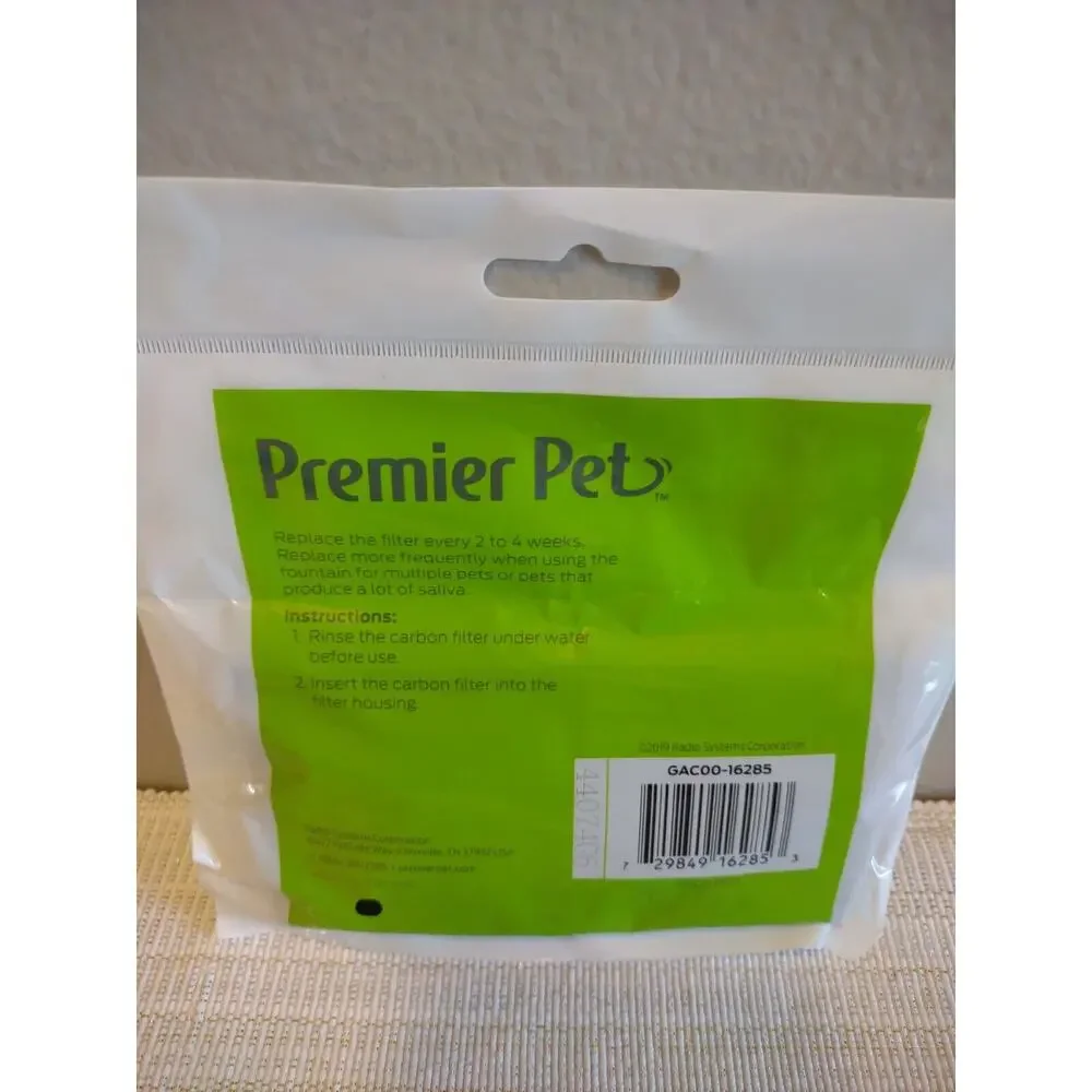 Genuine Premier Pet 4-PK Replacement Carbon Water Filters Premier Pet Fountains